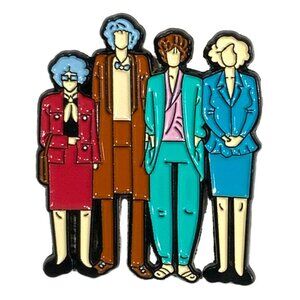 Golden Girls Inspired Standing Side by Side Enamel Pin Brooch Fun Friend NEW